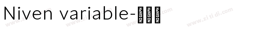 Niven variable字体转换